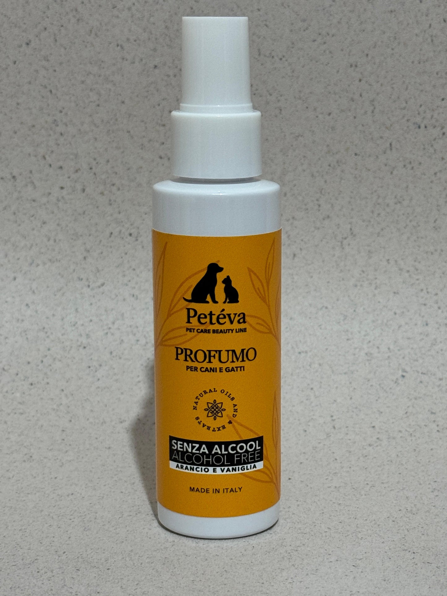 Profumo per Cani e Gatti 100 ml - Arancio e Vaniglia (Senza Alcool) | Petéva