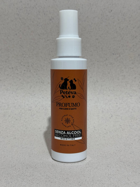 Profumo per Cani e Gatti 100 ml - Biscottino (Senza Alcool) | Petéva