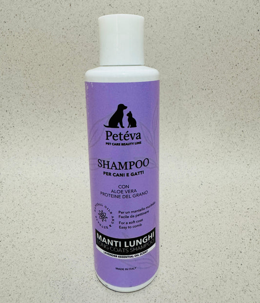 Shampoo Naturale Pelo Lungo per Cani e Gatti 200 ml - Lavanda | Petéva